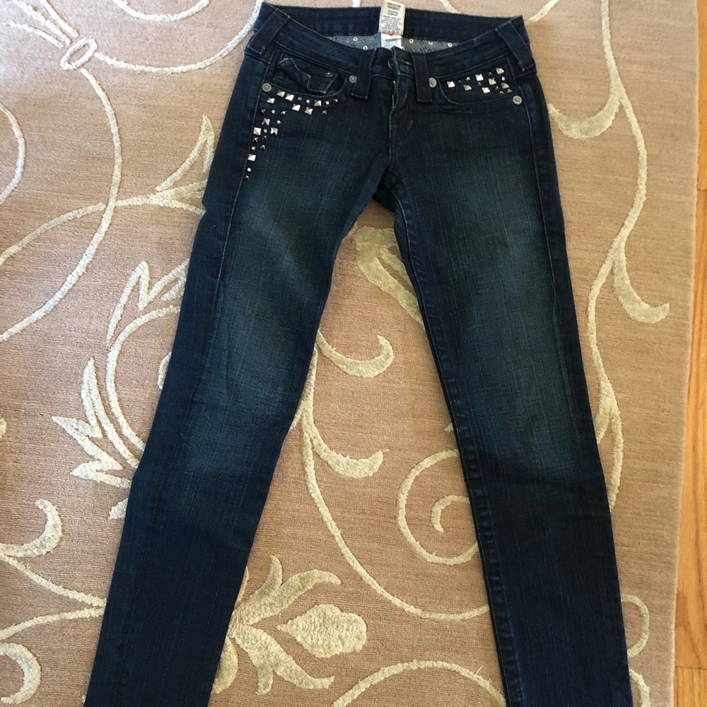 True Religion straight leg jeans.